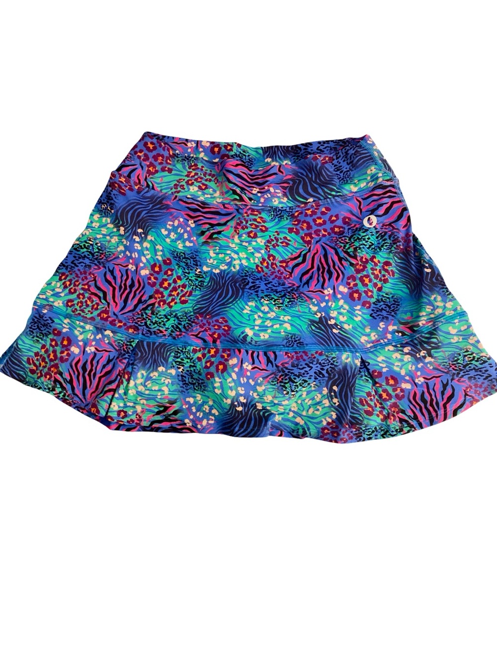 Donajo Teal & Purple Printed Skort - L (2)